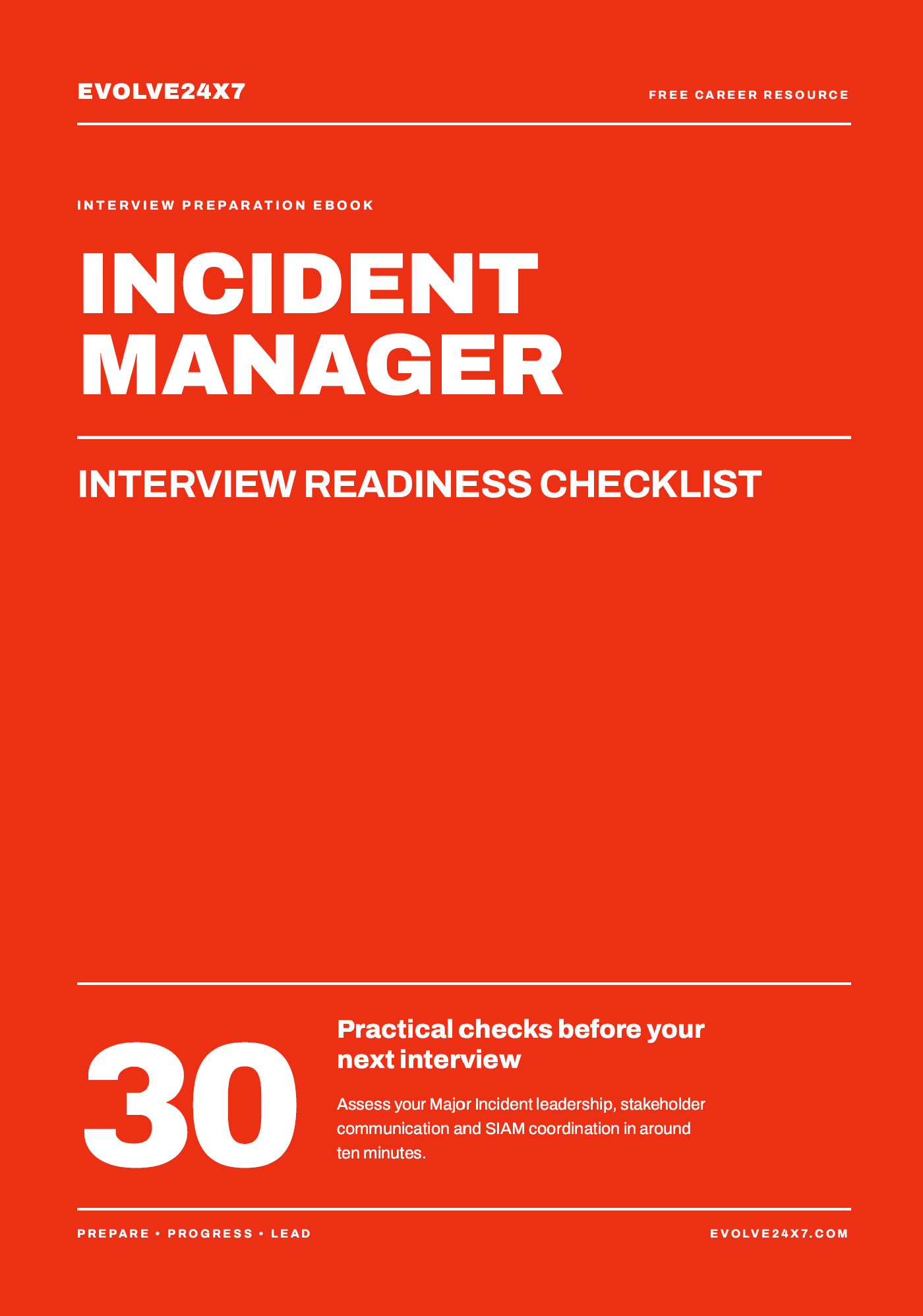 Incident Manager Interview Readiness Checklist