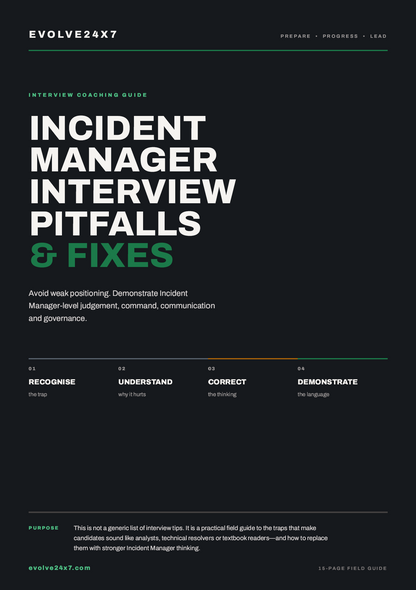 Incident Manager Career Kit